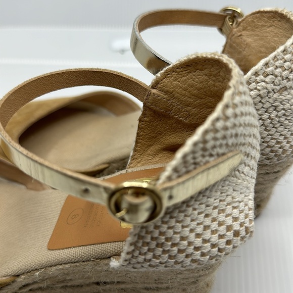 Kanna Made in Spain tan suede wedge espadrilles sandals SZ 8 - Picture 13 of 13